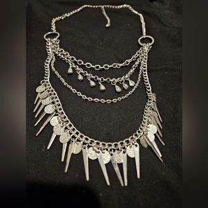 Spiked bohemian chunky necklace